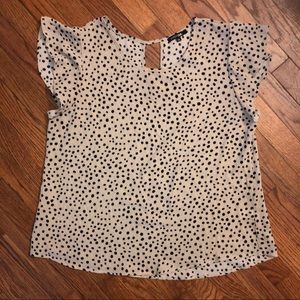 Papermoon beige keyhole back blouse XL